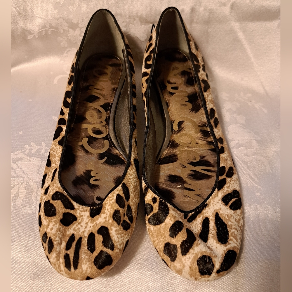 Sam Eldelman Leopard Fur Shoes Size 10M